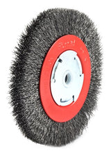 Forney 72750 Wire Bench Wheel Brush, Narrow Face Coarse Crimped with 1/2-Inch and 5/8-Inch Arbor, 6-Inch-by-.014-Inch Forney