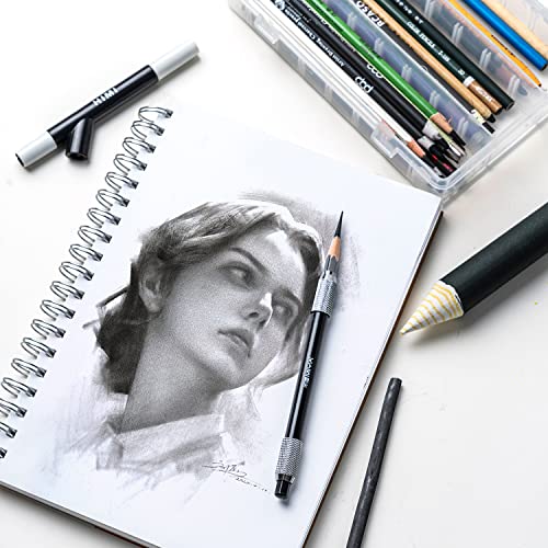 HIMI Gouache Pad 7X10''(98lb/160g) 50 Sheets Mix Paper Pad, Side Wire Bound, Fine Texture, in Gouache Acrylic Art Pad for Sketching, Ink Sketch Book, HIMI