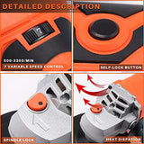 Buffer Polisher, Powerful Buffer Waxer, 7-Speed Rotary Polisher with 6" and 7" Backing Plate, 1580W Rotary Polisher for Car Polishing, Waxing, Glaze, EZISOE