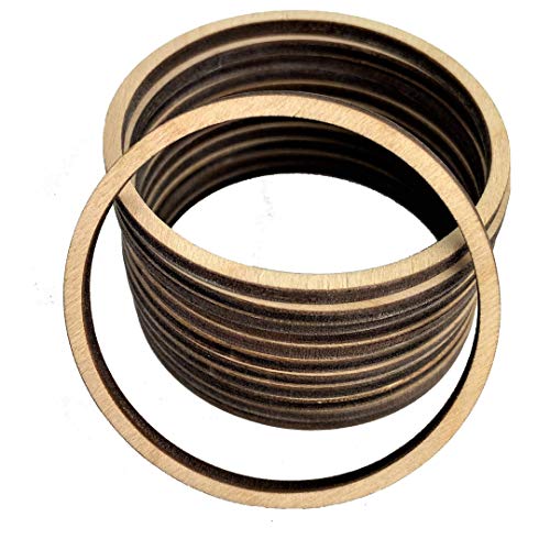 ALL SIZES BULK (12pc to 100pc) Unfinished Wood Laser Cutout Thin Hoop Hoops Dangle Earring Jewelry Blanks Shape Crafts Made in Texas Texan Wood Crafts