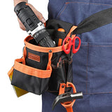 YOOFAN Tool Pouch - Tool Belt for Electrician Carpenter Construction Technician Gardening, Work Accessories for Men and Women, Orange YOOFAN