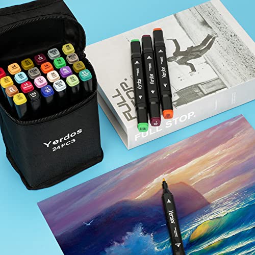 Brea Reese™ Primary 24 Color Dual-Tip Alcohol Marker Set