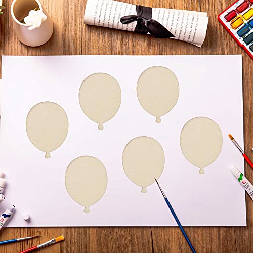 Creaides 50pcs Mini Balloon Wood DIY Crafts Cutouts Wooden Balloon Shaped Unfinished Wood Ornaments for DIY Projects Wedding Birthday Decorations Creaides