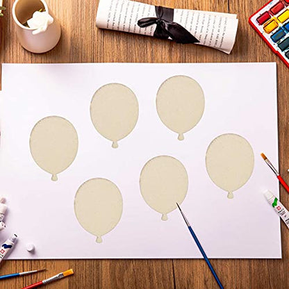 Creaides 50pcs Mini Balloon Wood DIY Crafts Cutouts Wooden Balloon Shaped Unfinished Wood Ornaments for DIY Projects Wedding Birthday Decorations