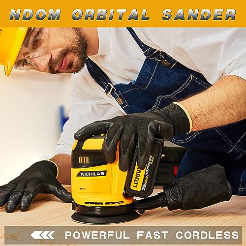 Random Orbit Sander for DEWALT Lithium Battery, 5” electric Sander with Dust Collector for Sanding and Polishing (No Battery) Nichilas