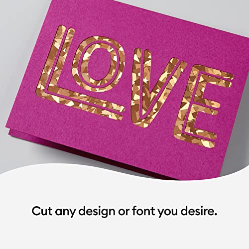 Cricut Cutaway Cards R10, Intricately Design Birthday Cards, Thank You Cards, Custom Greeting Cards, Holographic Backer, Compatible with Cricut Cricut