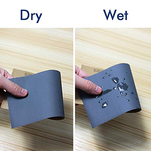 HSYMQ 24PCS Sand Paper Variety Pack Sandpaper 12 Grits Assorted for Wood Metal Sanding, Wet Dry Sandpaper HSYMQ