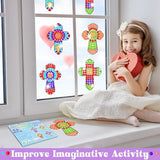 Christmas Jesus Cross Crafts for Kids, Sunday School Religious Sun Gemmers DIY Diamond Painting Bible School Christian Arts Craft Kits for 4 8 10 Qyeahkj