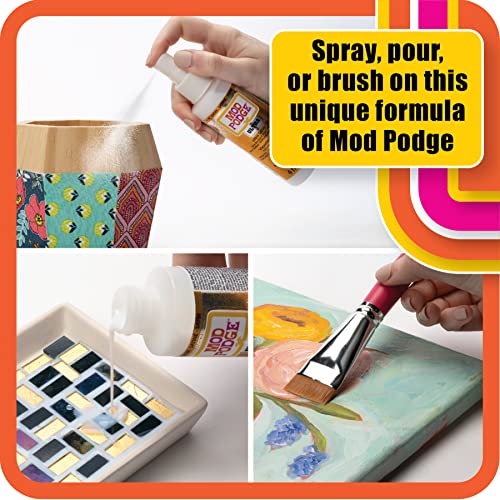 Mod Podge Ultra Satin Glue, 4 fl oz Premium Acrylic Sealer, Perfect for Easy to Apply DIY Arts and Crafts, CS25380, Clear Mod Podge