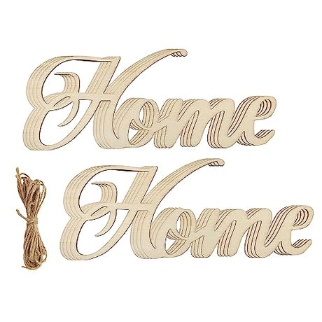 8 Pack Wood Home Cutouts Unfinished Wooden Home Hanging Ornaments DIY Home Craft Gift Tags for Thanksgiving Christmas Home Party Decoration Craft Xonzmmk