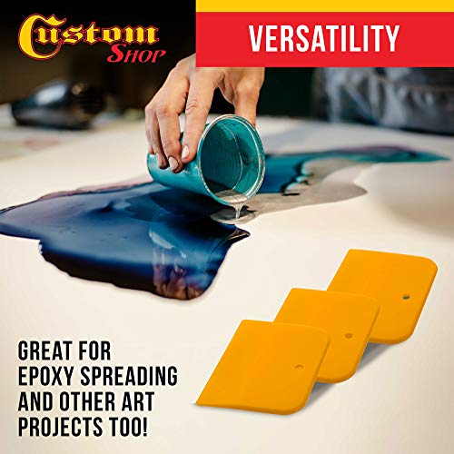 Custom Shop - 4 Inch Body Filler Spreaders for Automotive Body Fillers, Putties and Glazes - Easy, Precise, and Reusable Application - 50 Pack Custom Shop