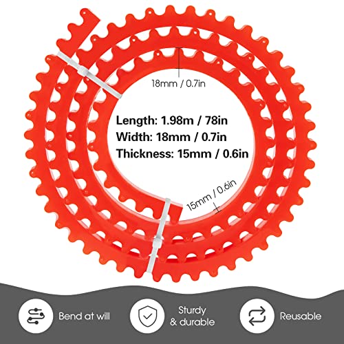 78 Inch Woodworking Profiling Strip, Flexible Curve Template, Excellent Rebound, Adjustable & Fixed Complex Shape Contour Woodworking Tool Templates Suteng