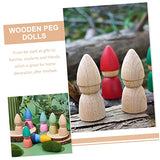 LABRIMP 8pcs Wooden Puppet Graffiti Peg Doll Wood Doll Bodies Family Member Wood Peg DIY Wooden Peg Doll Decorative Peg People Wood Peg Angel Puppet LABRIMP