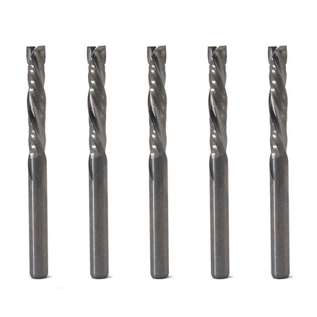 OSCARBIDE Up & Down Cut Carbide End Mills 1/8 Inch Shank 3.175x17mm CNC Spiral Router Bits 2 Flutes Milling Cutter for Engraving Milling 3D OSCARBIDE