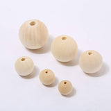 Healifty 100pcs Wooden Jewelry Beads Natural Round Wood Beads Wood Jewelry Beads Unfinished Spacer Beads Unfinished Wood Beads Color Round Loose Healifty