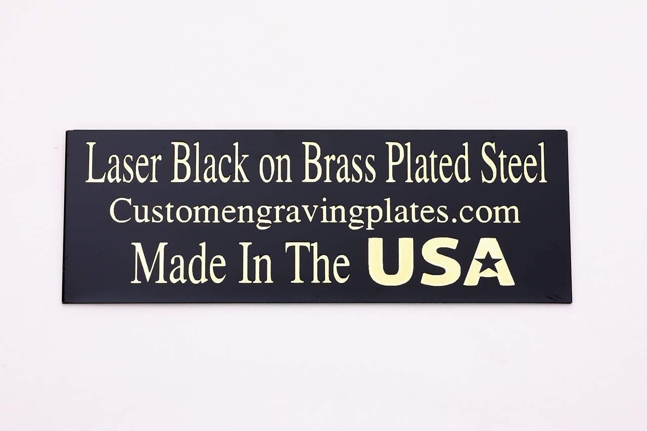 Laser Engraving Blanks CO2 Engravable Black Over Brass Plated Steel 15 Pieces Assorted Custom Engraving Plates