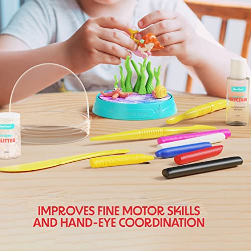 Dan&Darci Snow Globe Making Kit for Kids - Make Your Own Water Globes Kits - Kid Christmas Stocking Stuffers Craft Activities for Age 3 4 5 6 7 8 9 - Dan&Darci