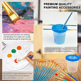 69 Pack Kids Paint Set, Shuttle Art Art Set for Kids with 30 Colors Acrylic Paint, Wood Easel, Canvas, Painting Pad, Brushes, Palette and Smock, Shuttle Art