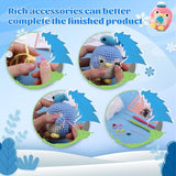 UOOU 3 Pack Crochet Kit, Penguin Crochet Kit for Beginners with Easy Yarn, Step-by-Step Video Tutorials, Complete Crochet Animal Kit, Knitting Kit UOOU