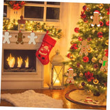 Yardenfun 20 Sets Wooden Hang Tag Xmas Gingerbread Tags Unpainted Xmas Cutouts Unfinished Gingerbread Cutout Xmas Wooden Gift Tags Gingerbread Wood Yardenfun