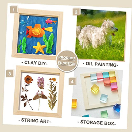 48 Pcs 6 x 6 Inch Pine Wood Panel Boards Unfinished Square Wood Panels Painting Panel Boards for Crafts Paint DIY Drawing Pouring Art Projects Kathfly