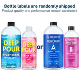 Teexpert Deep Pour Epoxy Resin, 51oz Epoxy Resin Kit for 2-4" Pour Depths, Crystal Clear & High Gloss, Bubble-Free Casting Resin for Flower Teexpert