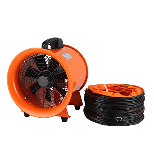 OrangeA Utility Blower Fan, 12 Inches, 520W 2295 CFM High Velocity Ventilator w/ 16 ft/5 m Duct Hose, Portable Ventilation Fan, Fume Extractor for Vevor