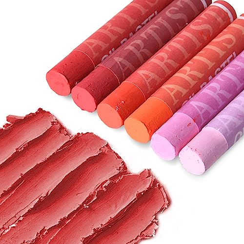 qianshan Soft Oil Pastels Set of 12 Colors,Non Toxic,Soft Texture Vibrant and Creamy Oil Crayons Pastels Art Supplies For Professional Artists qianshan