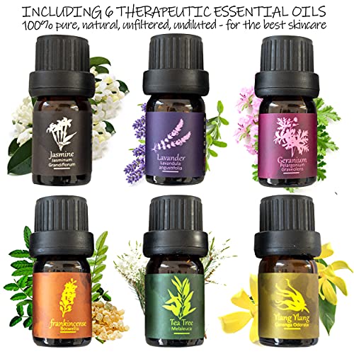 Soap Making Kit for Adults, Make Your Own Soap with Melt and Pour diy Natural Soap supplies; 6 Essential Oils, Silicone Soap Mold, Spoon, Dried ZenseMe