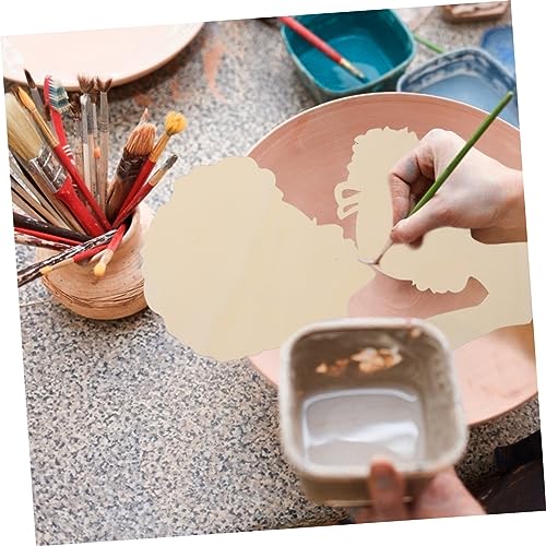 COHEALI Mother's Day Wood Chips Unfinished Wood African Women Wood Cutout Wooden Birch Plywood Discs Home Ornament Head Cutout Girls Crafts Head Mold COHEALI