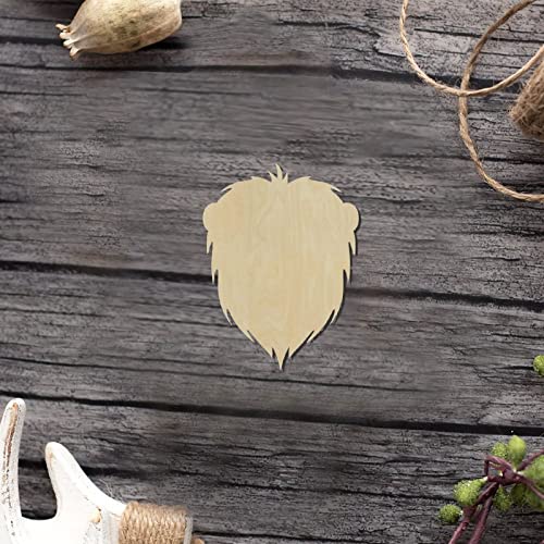 Lion Head Wood Craft Unfinished Wooden Cutout Art DIY Wooden Signs Inspirational Wall Plaque Retro Hanging Wall Signs Decor for Home Room Office Arupkeer