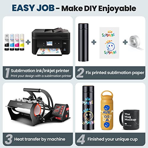 DREAMVAN Tumbler Heat Press Machine Mug Cup Press for 11oz-30oz Sublimation Ceramic Mugs Heat Transfer Tumbler for 12oz 15oz 18oz 20oz Straight DREAMVAN