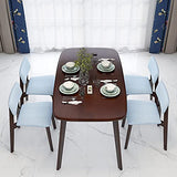 WoodShine Mid Century Modern Real Solid Wood Dining Table,Working Desk,Walnut,47inch WoodShine