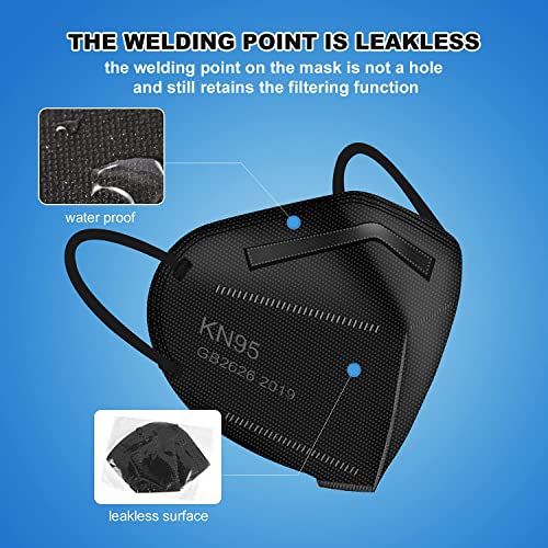 YOTU KN95 Face Masks 60 Pcs,5 Layers Cup Dust Mask,Filter Efficiency 95%, Suitable for Home Work Restaurants YOTU