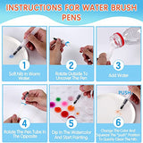48-Color Watercolor Paint Set With Brush, Refillable Water Brush Pen, Palette, and Water-Washable Paints for Kids, Adults and Artists RVOGJP