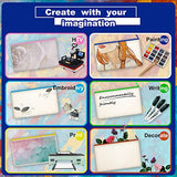 Legigo 10 Pack Blank DIY Craft Bag Canvas Pen Case Blank Makeup Bags - Canvas Pencil Bag Cotton Canvas Cosmetic Bag Multi-Purpose Travel Cosmetic Bag Legigo