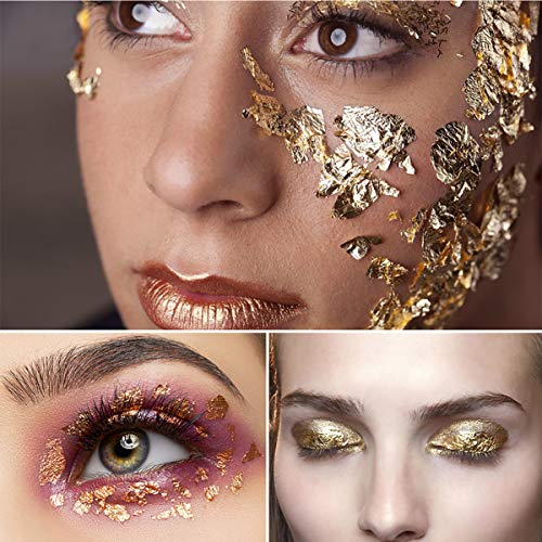 Gold Leaf, Gold Flakes, Gold Foil Flakes for Resin, Imitation Gold Foil Flakes Metallic Leaf Gold Foil for Nails Painting Crafts Slime and Resin - WoodArtSupply