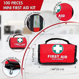 SuccorWare Small First Aid Kit - 100 Piece - Mini First Aid Kit for Home, Camping, Hiking, Backpacking, Travel, Vehicle, Outdoors - Emergency & SuccorWare