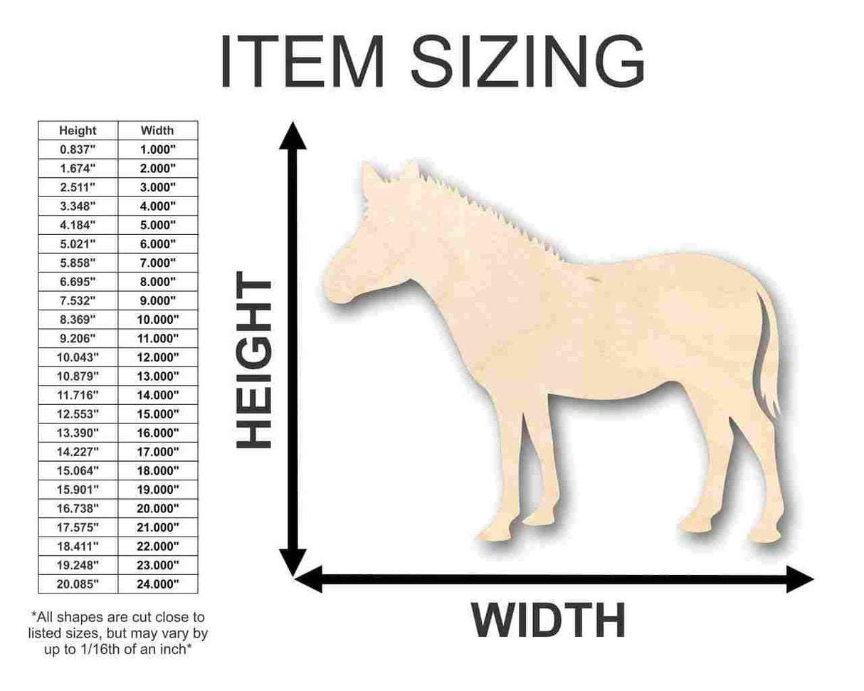 Unfinished Wood Zebra Shape - Africa - Animal - Wildlife - Craft - up to 24" DIY 5" / 1/8" 24 Hour Crafts