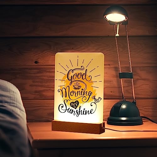 PYD Life 4 Pack Sublimation Acrylic Photo Frames Blanks 6" x 8" with Warm Color Light LED,White Rectangle Photo Frames with Wood Stand for Heat Press PYD Life