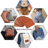 40 Pcs Leatherette Hat Patches with Adhesive, Blank Rectangle Faux Leather Patches for Custom Hats Clothes Bags DIY Crafts Fabric Repair Sew Laser ywchoshe
