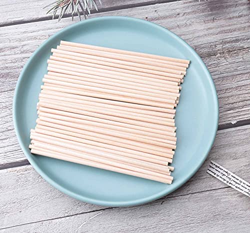 Ruwado 60 Pcs 12 Inch Wooden Dowel Rods Natural Unfinished Wood Hardwood Sticks for Crafting Project DIY Home Decoration Photo Painting Props Cake Ruwado