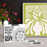 ARTISTRO Paint Pens for Rock Painting, Stone, Ceramic, Glass, Wood, Tire, Fabric, Metal, Canvas. Set of 12 Markers for Acrylic Painting, Water-based, ARTISTRO