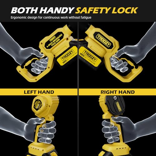 TROOZY Cordless Pole Saw & Mini Chainsaw 2-IN-1, 21V 3Ah Battery Powered 6 Inch Brushless Electric Rotatable Pole Saw, 15-Foot Max Reach & Troozy