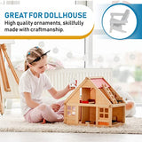 Gute Bote Wood Adirondack Miniature Chair - Unfinished Natural Wood Wedding Cake Topper Favor Mini Doll Furniture Dollhouse Top Decoration Beach Gute Bote