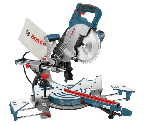 BOSCH CM8S 8-1/2 Inch Single Bevel Sliding Compound Miter Saw, Blue - WoodArtSupply