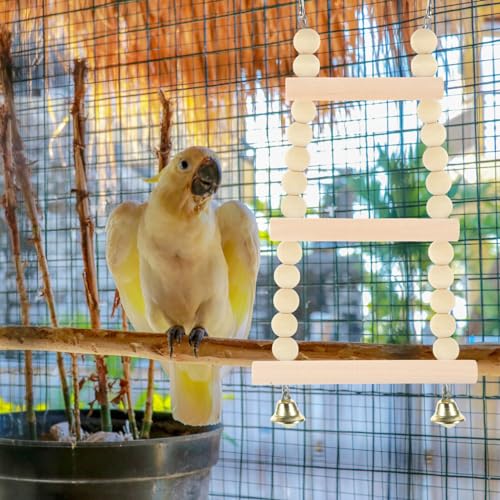 KALLORY Unfinished Wooden Rods, 25Pcs Wood Sticks Wooden Dowel Rods Unfinished Hardwood Sticks for Crafts and DIY Pet Cage Swing Cage KALLORY