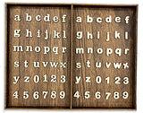 740 Pieces Half Inch Mini Blank Wood Lowercase Letters Unfinished Wooden Numbers with Stained Tray for Scrapbooking DIY Project Cregugua