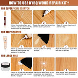 Wood Furniture Repair Kit- Set of 41 Laminate Vinyl Floor Repair Kit Wood Fillers,Floor Scratch Repair, Touch Up Markers, Restore Hardwood Scratches, NYBQ