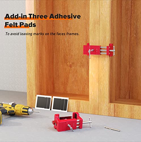 Cabinet Clamps, Cabinet Installation Clamps Cabinetry Clamps Cabinet Face Frame Clamps Cabinet Tools with Two Side Screws and Alignment Plate, 2 Sebupar